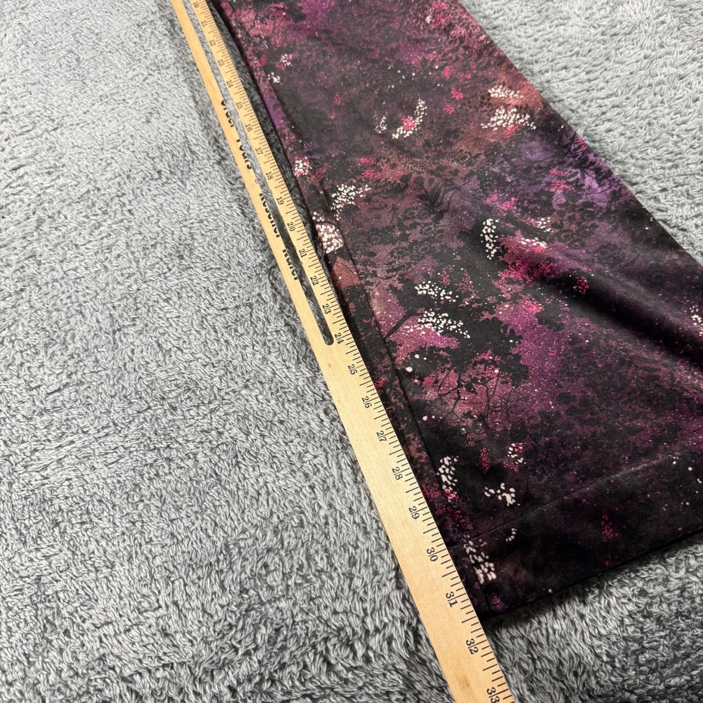NWT Scotch & Soda Pants Womens 26/32 Purple Galaxy Wide Leg Flare Floral Bold - Picture 9 of 10